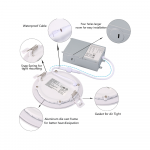 6" LED Round Slim Panel Downlight - Image 4